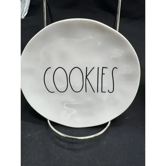 Rae Dunn “Cookies” & “Milk” Plastic Plate And Cup Plastic Melamine Cottagecore - Picture 2 of 6